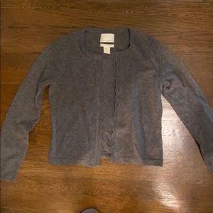 Grey cashmere cropped Cardigan